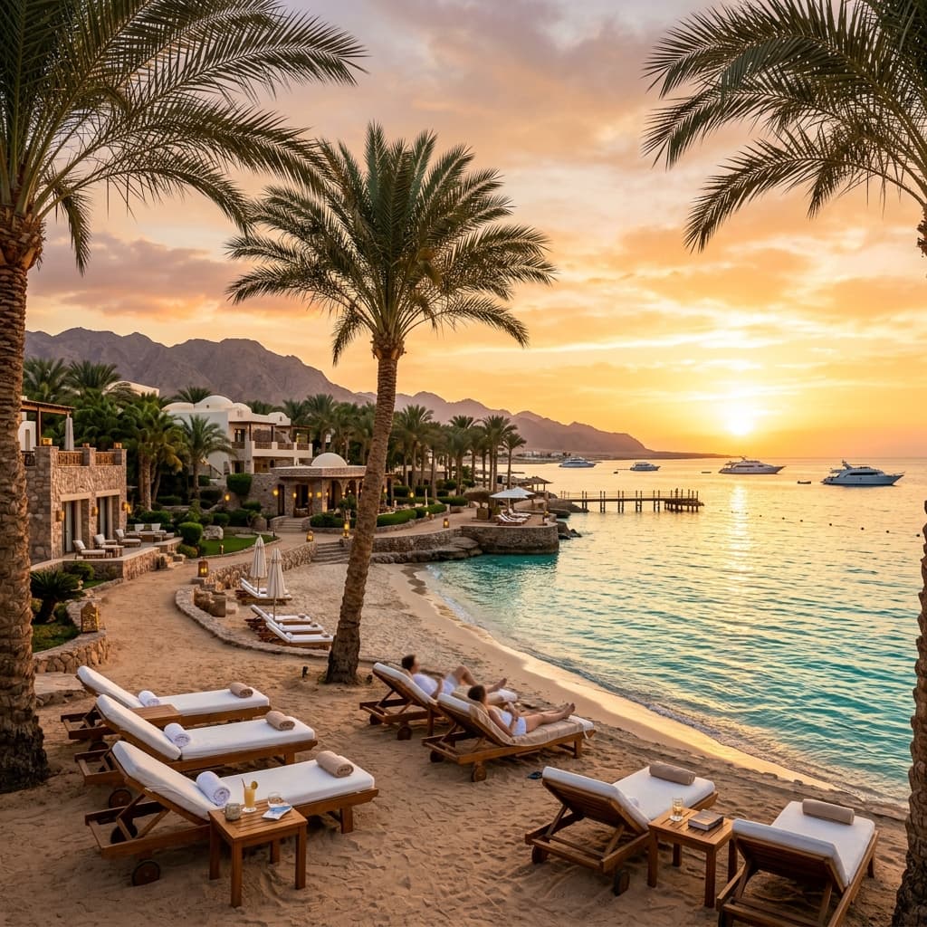 Luxury Resort Egypt Red Sea Background